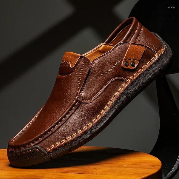 Chaussures décontractées pour hommes, mocassins confortables à lacets, mocassins respirants, baskets grande taille 48, faites à la main