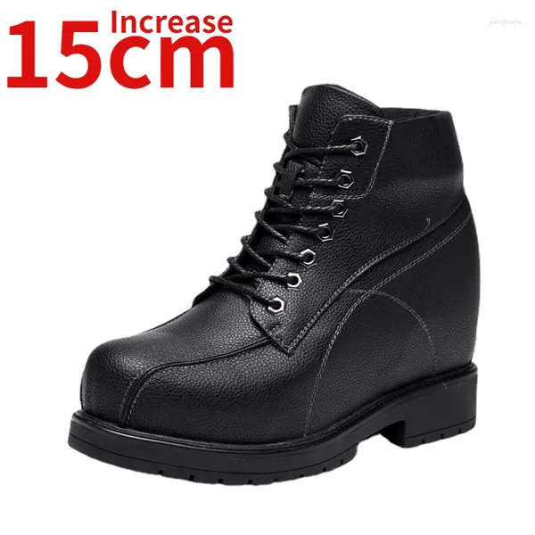 Zapatos casuales altura para hombres aumentando hombres salvajes 15 cm aumento de botas súper ascensor coreanas extra altas