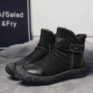 Chaussures décontractées Bottes en cuir masculin-hiver à voilure chaude et bottes époustouflantes époustouflées en un tout-en-un