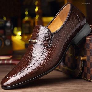 Chaussures décontractées homme cuir rétro grande taille couleur unie mocassins bas bureau conduite mariage Zapatos De Vestir Hombre