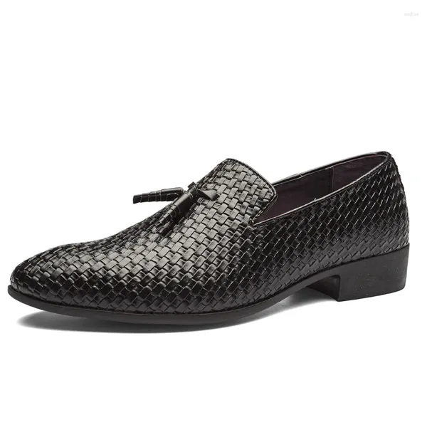Chaussures décontractées Loafer surdimensionné des manches tissées noir