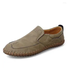 Zapatos casuales de mocasines para hombres Safézal de barro de mocas Flats Penny Fisherman Leather Slip en la primavera baja de la primavera para el hombre H