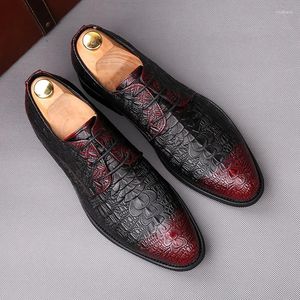 Casual schoenen heren luxe mode avond prom jurk originele lederen zwart rode veter derby schoen jeugd heren schoeisel chaussure chaussure