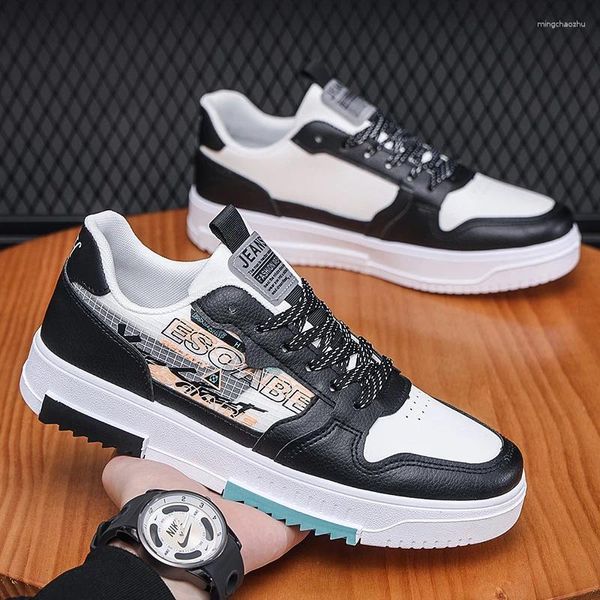 Zapatos Casuales Zapatillas De Deporte De Cuero De PU para Hombres Plataforma De Moda Senderismo Al Aire Libre Mocasines De Lujo Resbalón En El Tobillo Hombres