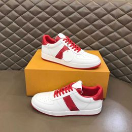 Casual schoenen herenschoenen lederen veter sneakers mode schoenen reizen mode dames platschoenen hardloop sneakers letters letters schoenen platform sneakers met doos.