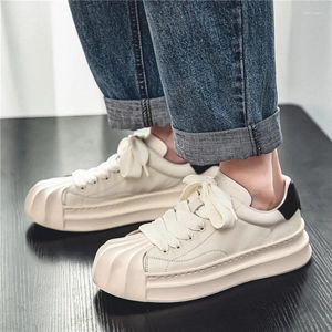 Vrijetijdsschoenen Heren Sneakers Type Shell Head Dikke bodem Comfortabele mode Lage vrijetijdsplank voor heren