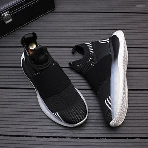 Chaussures décontractées baskets masculines Hip Hop Haut High Top Plateforme rouge Boots Botkle Breathable Soft Soft Souded Zapatillas Hombre A5