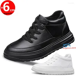 Chaussures décontractées Sneakers d'ascenseur sportif masculin Chunky Talon Lift Invere pour la hauteur Augmentation de 6 cm