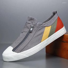 Casual schoenen heren lente mode canvas anti-slip comfortabel lichtgewicht ademende dubbele zip heren ss22105