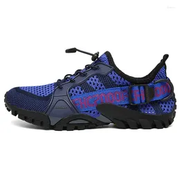 Chaussures décontractées Summer Summer Breathable Mesh Outdoor Non-glip Light Walking Trekking Sneakers plage Wading Unisexe Women