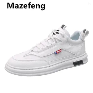 Zapatos casuales de zapatillas blancas para hombres de moda femenina vulcanize tamaño 36-44 plataforma de hip hop de alta calidad Lace-up corriendo