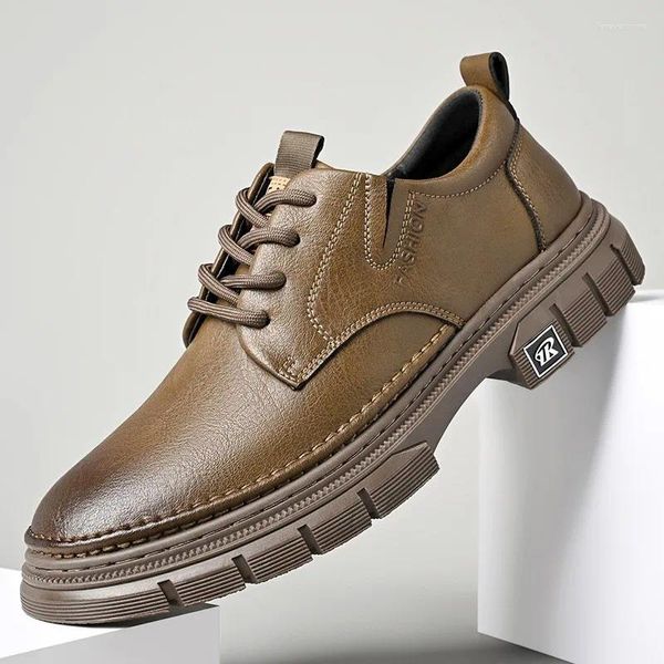 Chaussures décontractées travail pour hommes en cuir lacet up hoyns sapatos masculinos schuhe mann chaussure zapatos décontractés de hombre