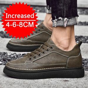 Casual Schoenen Heren Sneakers Lift Man Ademend Sportbord Comfortabel Platform Verborgen Innerlijke verhoging 8cm