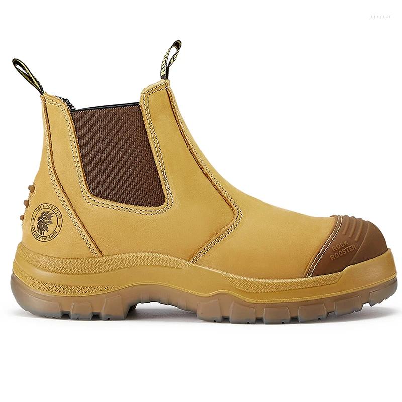 Casual Shoes Men Sneakers Safety Shoe Woman Ankle Boot First Layer Cowhide Anti-Collision Steel Toe Camp Boots Plus Size-50