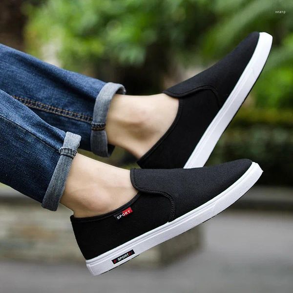 Zapatos casuales hombres lienzo de verano transpirable caminar chaussure homme fábrica ventas 698