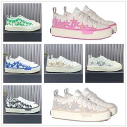 Chaussures décontractées hommes Femmes Designer Sneaker Lace Up Shoe Stars Toile Plat Lace Up Blanc Blanc Rose Rose Blue bleu Dark Grey Grey Platform Trainers Sports Sports Sports 35-45