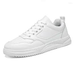 Chaussures décontractées hommes Femmes en cuir respirant Running Flats White Sneakers Unisexe Fashion Outdoor Classic Couleur solide Sports Footwear 37-46