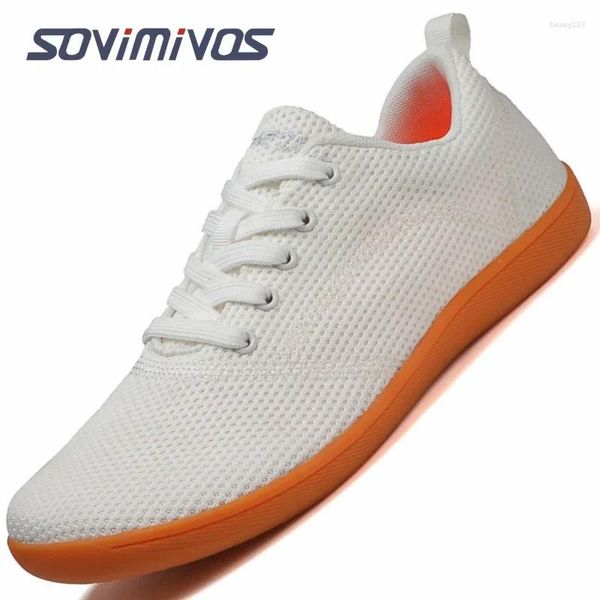 Chaussures décontractées Mens Barefoot Zero Drop minimaliste Running Toe Box Tennis Walking Breakable Wide largeur Sneakers pour les femmes