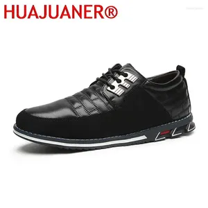 Casual schoenen Heren Ademend Mode Tool Round Teen Leather Flat Sneakers Leisure Walk Adulto Plus Size 47 48