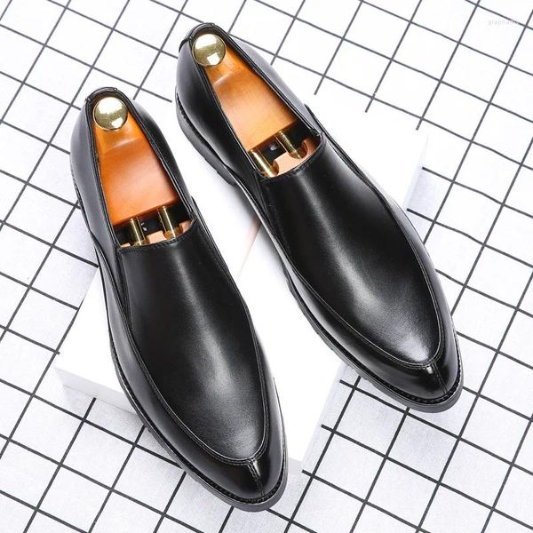 Zapatos Casuales Para Hombre Diseñador De Ocio Negro Marrón Mocasines De Verano Transpirables Slip-on Zapato De Negocios De Cuero Original Calzado De Caballero Mans