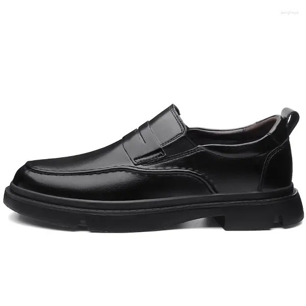 Chaussures décontractées pour hommes Luxury Luxury High Quality Great Cuir Men Business Robe Black Shoe Social Footwear masculin