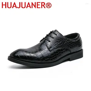 Casual schoenen Heren Oxford Fashion Leather Lederen Crocodile Print Men's Dress Classic Business Formal For Men Shoe Big Size