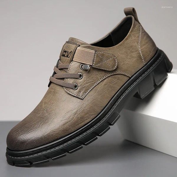 Oxfords – chaussures décontractées en cuir respirant pour hommes, chaussures plates formelles de Style britannique, baskets basses de luxe à la mode