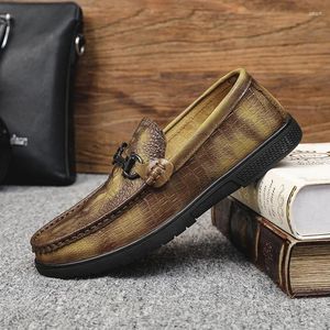 Chaussures décontractées hommes sans lacet homme mocassins mocassins pour hommes confortables en cuir chaussures plates pour homme conduite formelle richelieu rétro