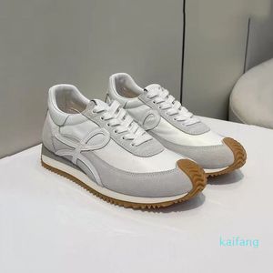 Chaussures décontractées pour hommes et femmes, chaussures décontractées de luxe, Flow Runner en Nylon et daim, baskets à lacets