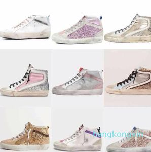 Casual schoenen Mid Slide ster hoge top Sneakers Mode Vrouw casual luxe Italië merk Golden Trainers Sequin Classic