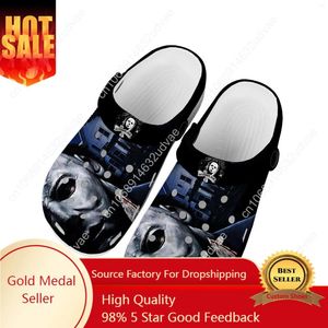 Chaussures décontractées Michael Myers Home Clogs Custom Water Horror Halloween Mens Womens Teenager Shoe Garden Clog Beach Hole Slippers