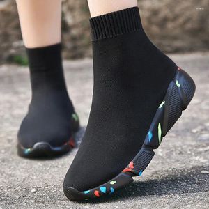 Casual Schoenen MWY Hoge Sokken Sneakers Vliegende Geweven Vrouwen Ademende Wandelschoenen Mannen Zapatillas De Mujer Plus Size