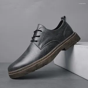 Casual schoenen mooie brogues heren schoenen zwart leermerk