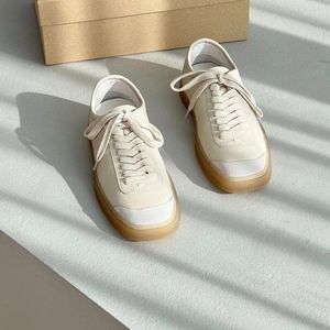 Chaussures décontractées Niche Minimaliste Bout Carré Plat Blanc