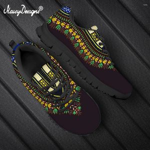 Zapatos casuales Noisideseño de cuello africano Tribal Flower Mujeres Flats Flater Lightweigt Walking Mesh Marca Diseñadora Zapatos 2024