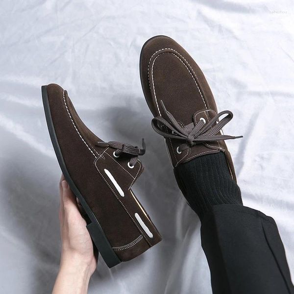 Zapatos casuales Los hombres de cuero nubuck son hombres que se ajustan a los hombres italianos formales italianos Oxford Masculino