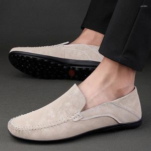 Chaussures décontractées Nubuck Mam Mams Slip-On Driving Brand Moccasins Luxury Oxford Leather