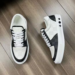 Casual schoenen Ollie Men schoenen Richelieu Leather Rivoli Designer Dames veter sneaker vlam op de tong Trainer Walking Shoe 5.9 02