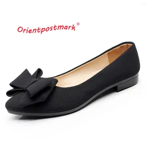 Chaussures décontractées Orientpostmark femmes bateau enceintes appartements femmes pour travail tissu doux mocassins sans lacet Ballet