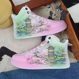 Chaussures décontractées d'origine Chine-Chic Style Sneakers Retro National National Lace Up Up épais amoureux des amateurs de semelles 44