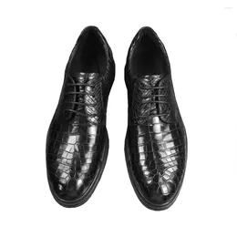 Chaussures décontractées OUSIDUN Crocodile Belly Leather Men Male Lacet-Up Fashion Tendance Custom Custom