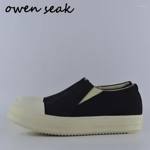 Chaussures décontractées Owen Seak Arrivée Men Toile Locs Traineurs de luxe Balle de bases Male Flats Summer Big Size