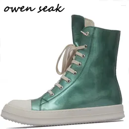 Casual schoenen Owen Seak Men canvas mode luxe trainers enkelschoenen veter dames sneakers merk zip high-top flat