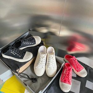 Chaussures décontractées Paris B famille demi-ensemble chaussures en toile femmes 2022 été nouveau couple petites chaussures blanches portées pour les loisirs