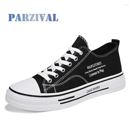 Chaussures décontractées Parzival 2024 Spring Classic Cnavas baskets pour hommes confortables à lacets à lacets Flat Vulcanize Espadrilles