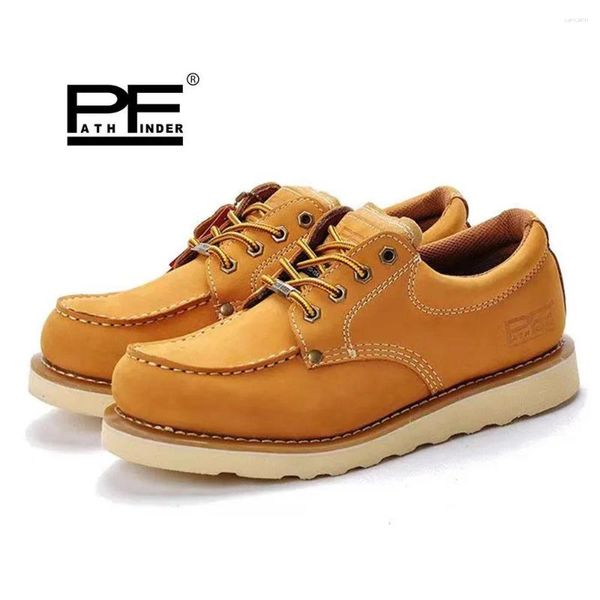 Chaussures décontractées PF Muisseaux pour hommes en cuir authentiques Dockides Deck Deck Lace Up Boat Huile Cire Unisexe Moccasins Bottes d'outillage tendance