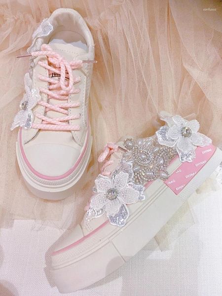 Chaussures décontractées baskets roses Version d'automne STRAPE FEMMES FEMMENT