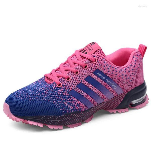 Zapatos informales rosa para hombre y mujer, calzado deportivo para entrenamiento, cojín de aire para ciclismo al aire libre, senderismo, antideslizante, resistente al desgaste, calzado para correr ostentoso