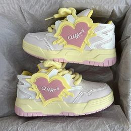 Chaussures décontractées Plateforme de plate-forme Femmes coréennes Running Sports Woman Designer Chunky Rubber Zapatos Mujer Vulcanisé