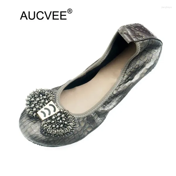 Chaussures décontractées plus taille 34-44 Femmes Ballet Flats Véritable mocassins en cuir peu profonds Bouc Bouchoute Slip de travail sur l'arc Simple